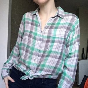 Softest plaid button down!